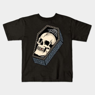 Skull and Death, Skeleton and Death Kids T-Shirt